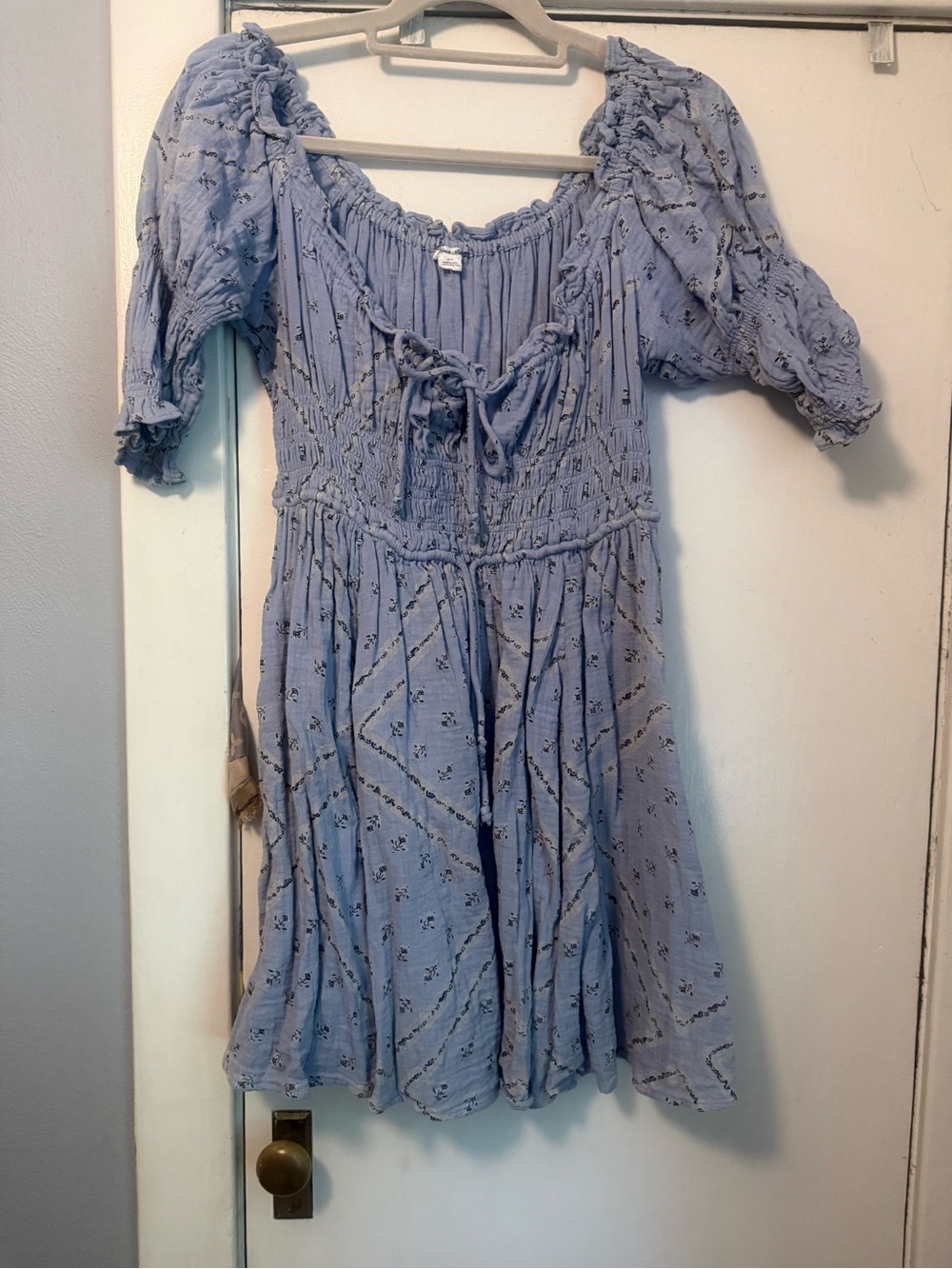 Kimchi Blue Light Blue Printed Mini Dress - Picture 2 of 2